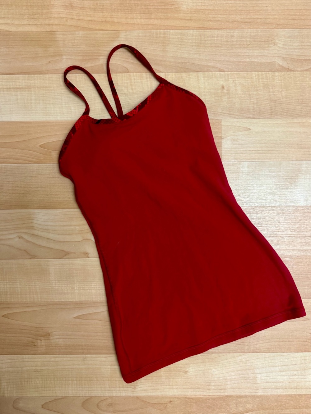 Lululemon Power Y Tank Luon Cranberry Ziggy Snake Size 2